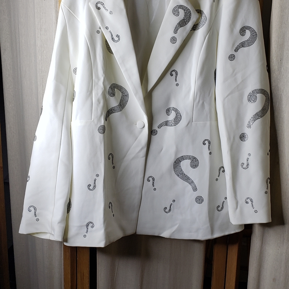 L'atiste  Pantsuit with Rhinestone Questionmarks - Picture 5 of 11